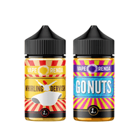 Two Vape Orenda e-liquid bottles: Whirling Dervish and Go Nuts, with colourful labels.