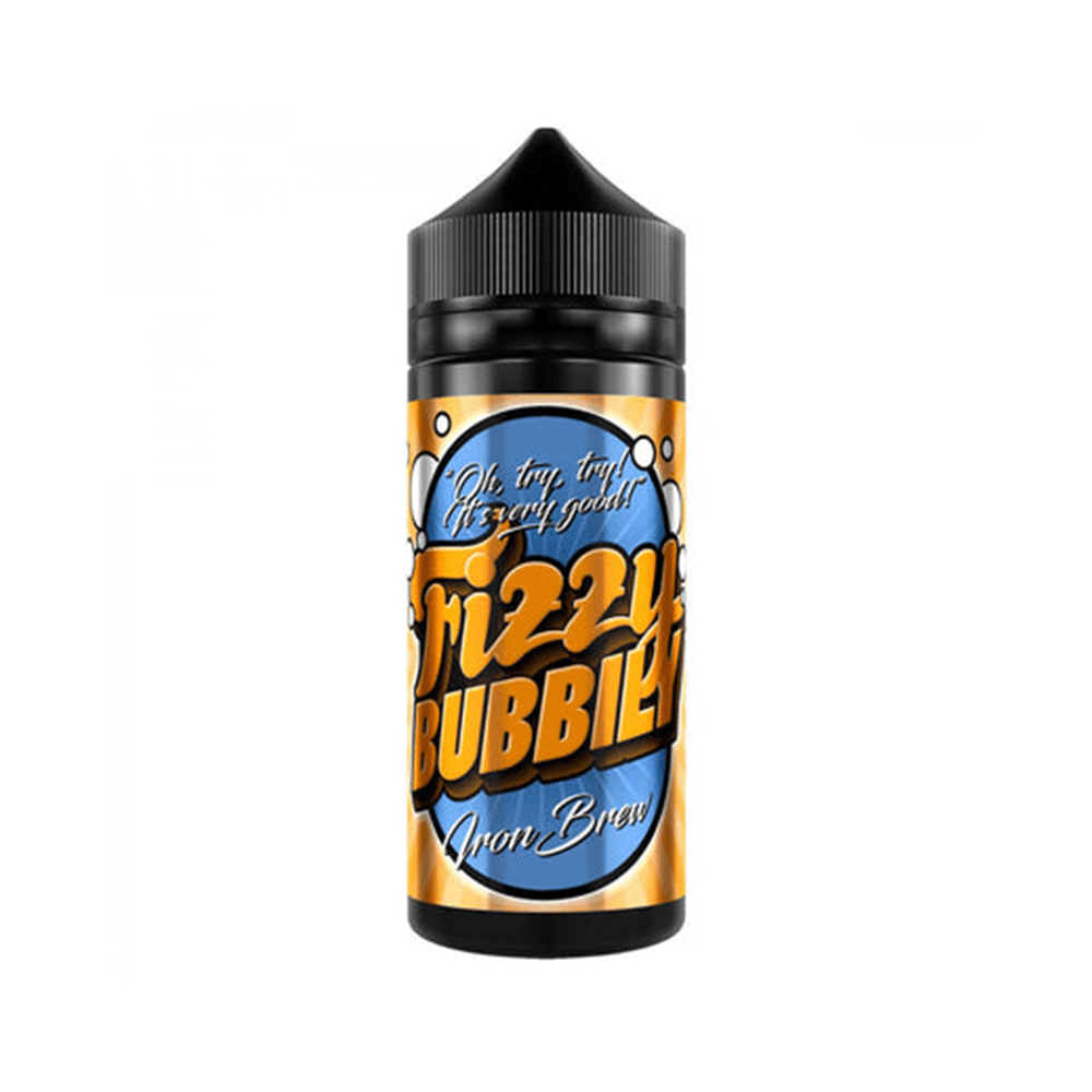 Fizzy Bubbily Iron Brew vape juice bottle with vibrant label design.