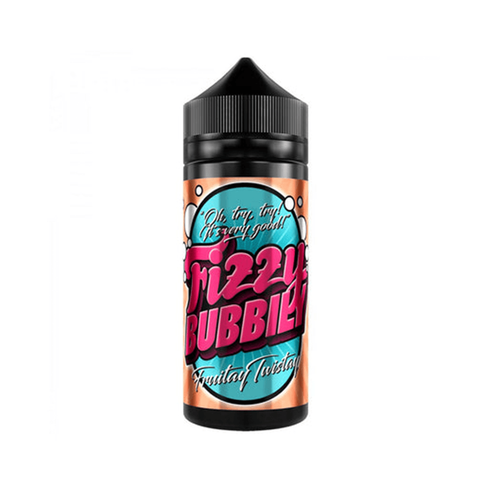 Fizzy Bubbily Fruity Twista e-liquid 100ml shortfill bottle with vibrant label design.