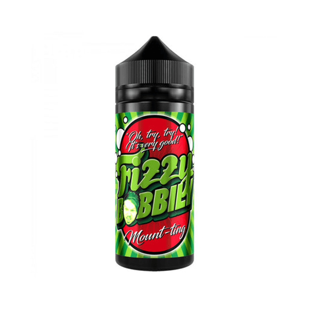 Fizzy Bubbily Mount-ting 100ml shortfill bottle with vibrant green and red label design.