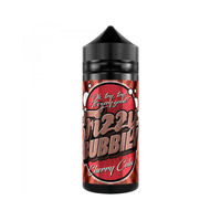 Fizzy Bubbily Cherry Cola vape juice bottle with red label and bubble design.