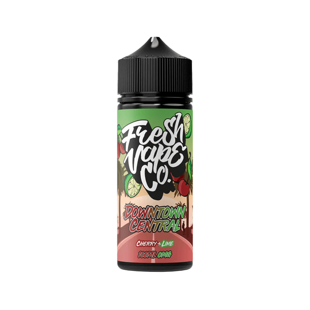 Fresh Vape Co. Downtown Central e-liquid, cherry lime flavour, 100ml bottle.