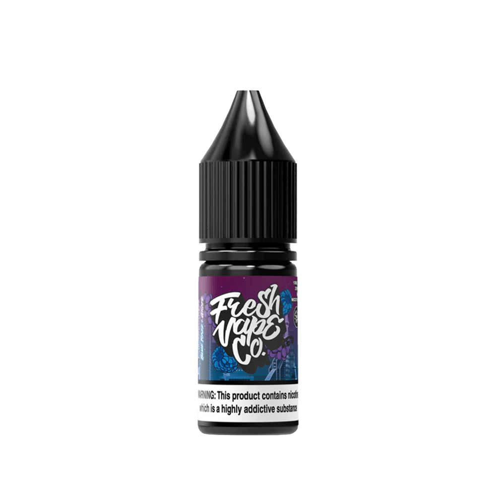 Fresh Vape Co. 10ml e-liquid bottle with a black cap and colourful label.