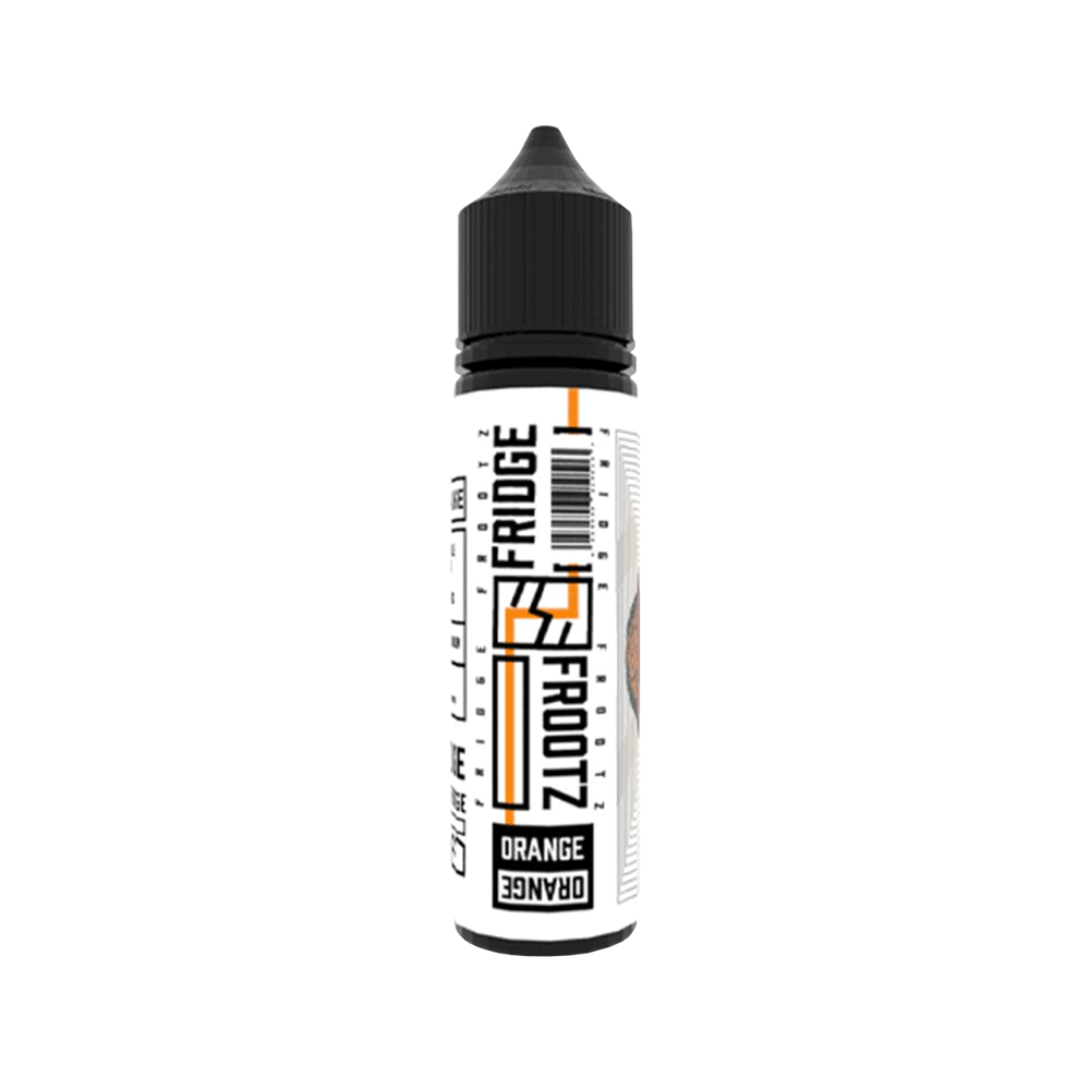 Fridge Frootz Orange vape juice 50ml shortfill bottle with black cap.