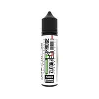 Fridge Frootz Mango vape juice bottle, 50ml shortfill, white label.