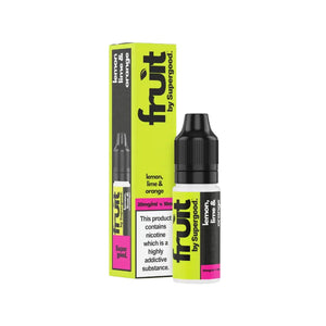 Fruit by Supergood Lemon Lime & Orange Flavour 10ml Nic Salt E-liquid perfect for Refillable Vape Kits