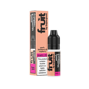 Fruit by Supergood Peach Blackberry & Raspberry Flavour 10ml Nic Salt E-liquid perfect for Refillable Vape Kits
