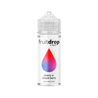 Fruit Drop e-liquid bottle, cherry and mixed berry flavour, 100ml shortfill.