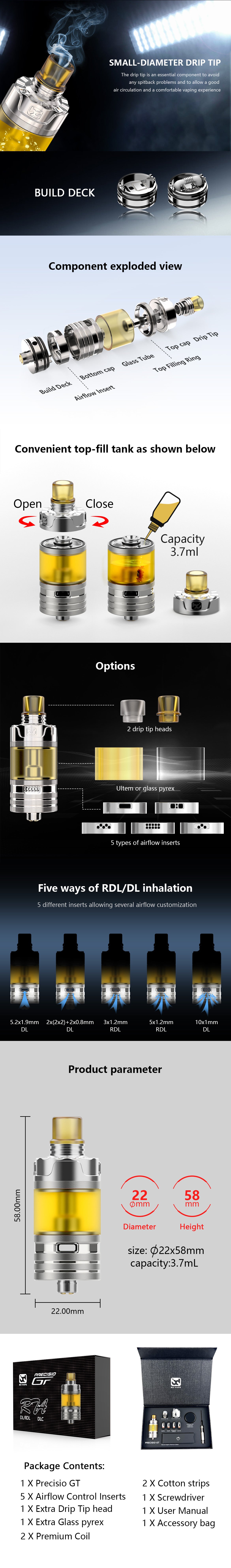 BD Vape Precisio GT RTA - ECIGONE