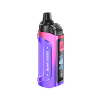 GeekVape Aegis Boost 3 Pod Vape Kit in rainbow purple with display screen.