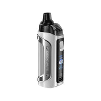 GeekVape Aegis Boost 3 Pod Vape Kit in silver with a digital display showing "60".