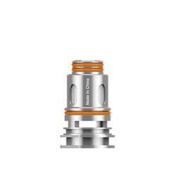 Two silver GeekVape Aegis Boost Pro coils with orange rings.