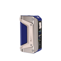 Geekvape Aegis Legend 3 Mod in golden blue with a sleek design and digital display.