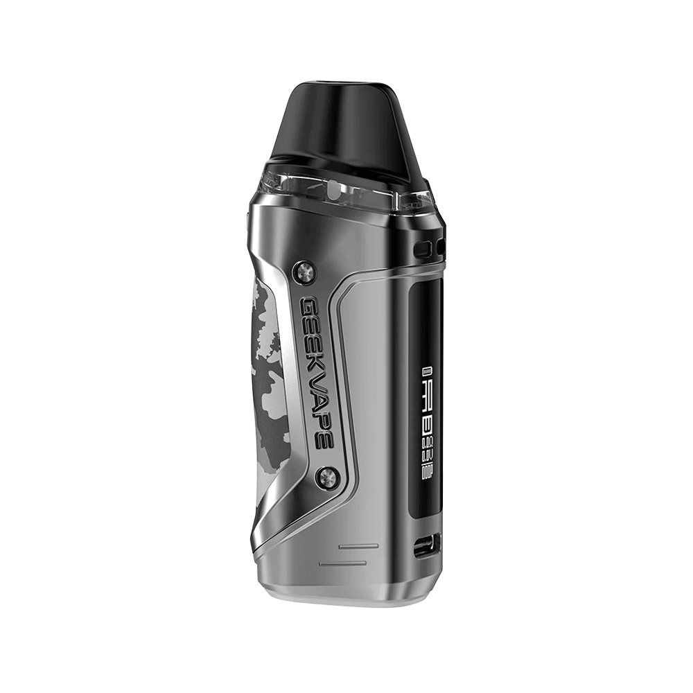 GeekVape Aegis Nano 2 Pod Kit, sleek silver design with black accents.