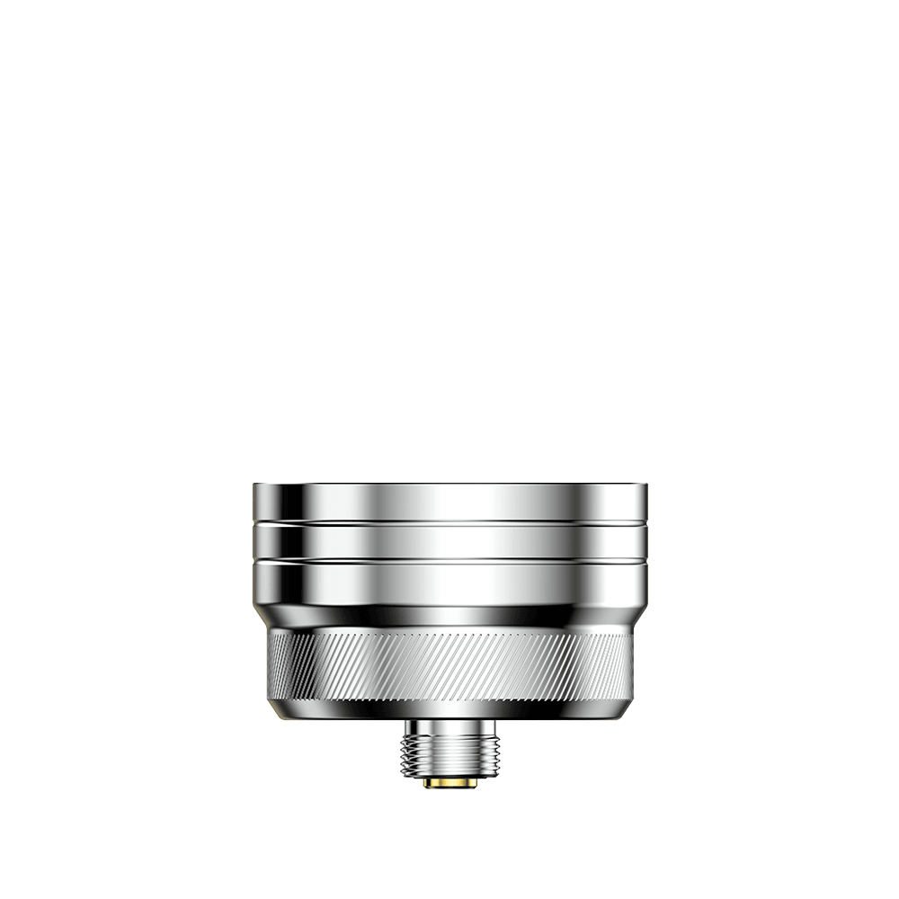 GeekVape E100 510 Adapter, metallic finish, isolated on white background.