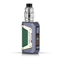 GeekVape L200 Aegis Legend 2 vape kit in silver and green with digital display.