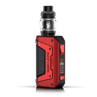 Red GeekVape L200 Aegis Legend 2 vape kit with digital display and tank.