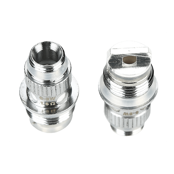 Two Geekvape NS coils, silver, marked 1.6 ohms, for Flint Tank.