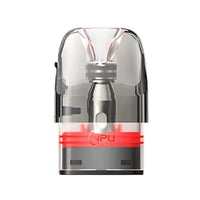 Geekvape Q Side Fill Replacement Pod, 0.4ohm, transparent design with red accents.