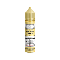 Glas Basix Pound Cake 50ml shortfill e-liquid bottle with dessert cake flavour label.