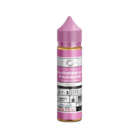 Glas Basix Caribbean Passion 50ml shortfill e-liquid bottle with pink cap.