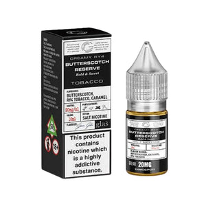Glas Basix Butterscotch Reserve Flavour 10ml Nic Salt E-liquid perfect for Refillable Vape Kits