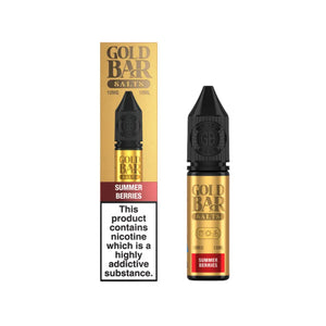 Gold Bar Summer Berries 10ml Nic Salt E-liquid - Perfect for Refillable Vape Kits
