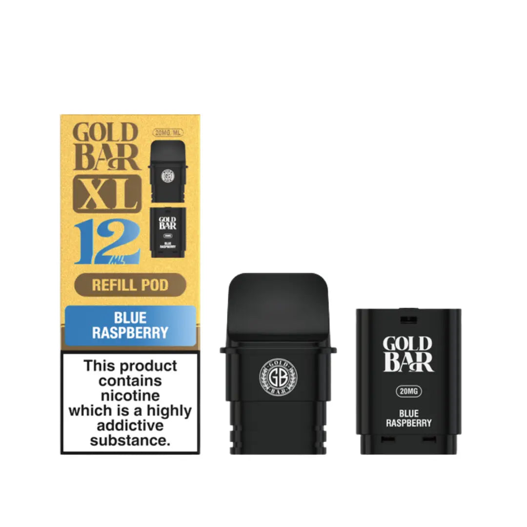 Gold Bar XL Blue Raspberry Refill Pods 10000 Puffs