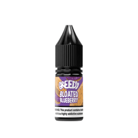 Greedy Bear Bloated Blueberry vape juice bottle with a purple label.