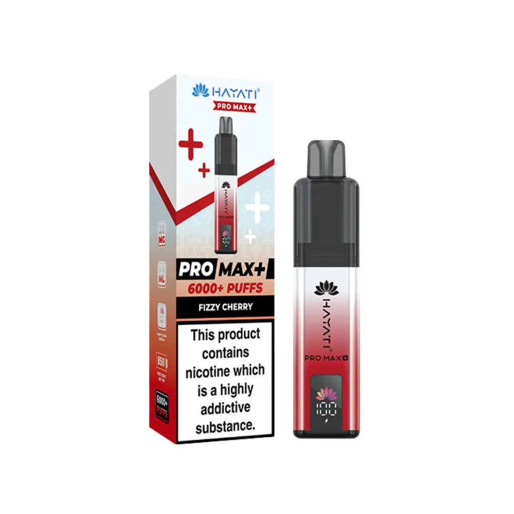 Hayati Pro Max Plus 6000 Prefilled Vape Kit 6000 big puff vape fizzy cherry flavour 
