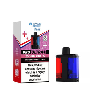 Hayati Pro Ultra Plus Refill Pods In Watermelon Fruit Twist Flavour for up to 25,000 Puffs.