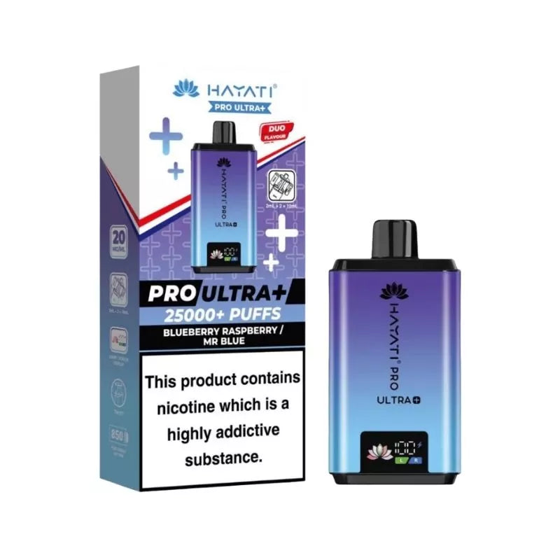 hayati pro ultra e2 Hayati Pro Ultra Plus 25000 Puffs | 25K | Prefilled Pod Kit | Box of 5 main image 1
