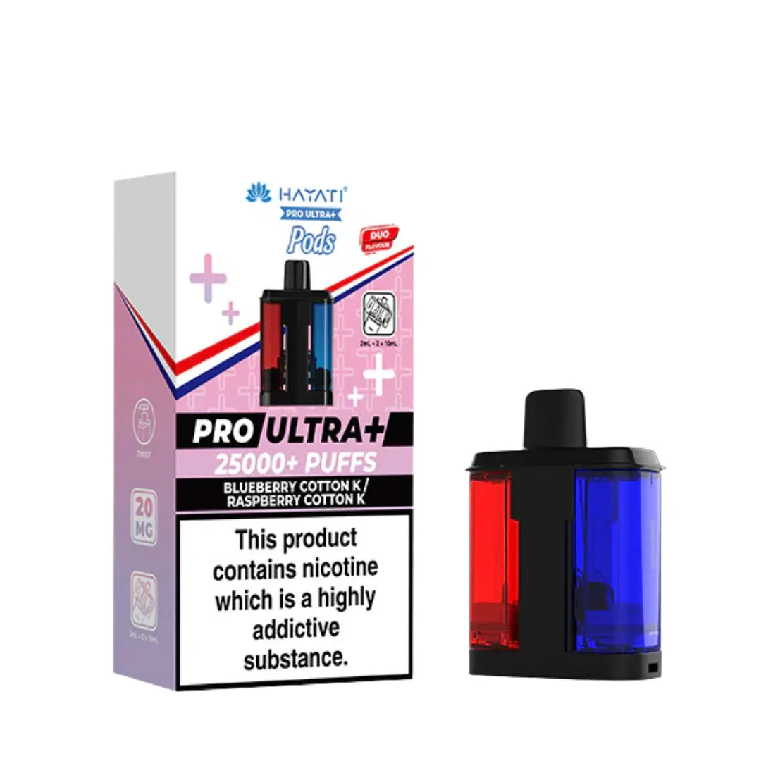Hayati Pro Ultra Blueberry Cotton K / Raspberry Cotton K Pod Hayati Pro Ultra Blueberry Cotton K / Raspberry Cotton K Pod