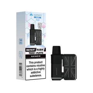 Hayati Rubik 7000 Refill Pod In Blue Razz GB flavour offering up to 7000 Puffs.