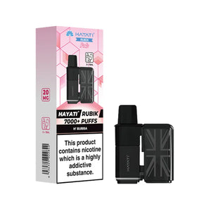 Hayati Rubik 7000 Refill Pod In H' Bubba flavour offering up to 7000 Puffs.