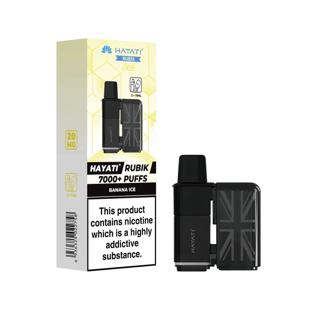Banana Ice Hayati Rubik 7000 Refill Pod with 20mg Nicotine Salt