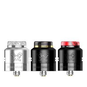 Hellvape Dead Rabbit 4 RDA in S.S, Matte Black, and Matte Full Black Colour with AG + Resin Drip Tips