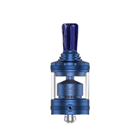 Hellvape Dead Rabbit MTL RTA in metallic blue, featuring a detailed design and clear tank.