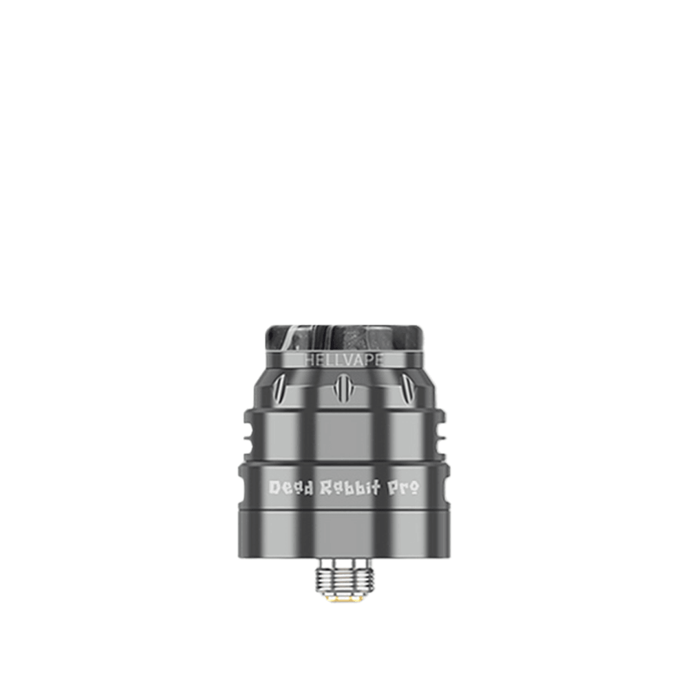 Hellvape Dead Rabbit Pro RDA in grey, displayed on a white background.