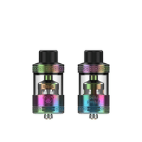 Hellvape Dead Rabbit R Tank, rainbow finish, displayed side by side.