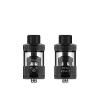 Two black Hellvape Dead Rabbit R Tanks with clear glass chambers.