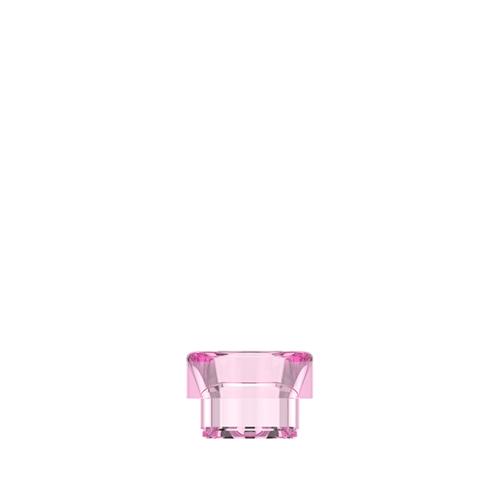 Pink clear drip tip for Hellvape Dead Rabbit Solo RDA, shown on a white background.