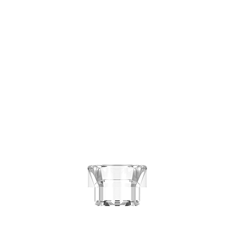 Clear 810 drip tip accessory for Hellvape Dead Rabbit Solo RDA on white background.