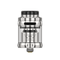 Hellvape Dead Rabbit Solo RTA in metallic finish, featuring engraved logo and adjustable airflow.