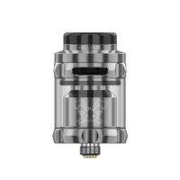 Hellvape Dead Rabbit Solo RTA, silver, with logo, displayed on a white background.