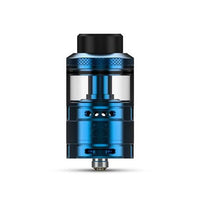 Blue Hellvape Fat Rabbit RTA 28mm with sleek design and adjustable airflow.