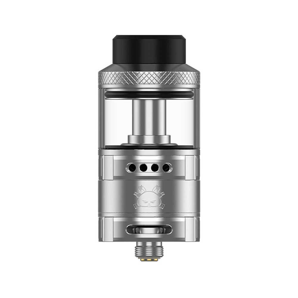 Silver Hellvape Fat Rabbit Solo RTA tank with adjustable airflow.