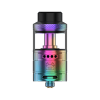 Hellvape Fat Rabbit Solo RTA in a multi-coloured metallic finish.