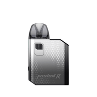 Hellvape Fusion R Pod Kit, sleek silver design with a geometric pattern.