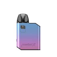 Hellvape Fusion R Pod Kit in gradient blue-pink, compact design, with a clear pod on top.